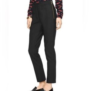 Kate Spade Edie Cigarette Pants Black Side Zip NWT Size 4
